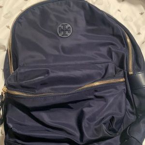 Navy nylon Tory Burch backpack non smoking hardly used great backpack